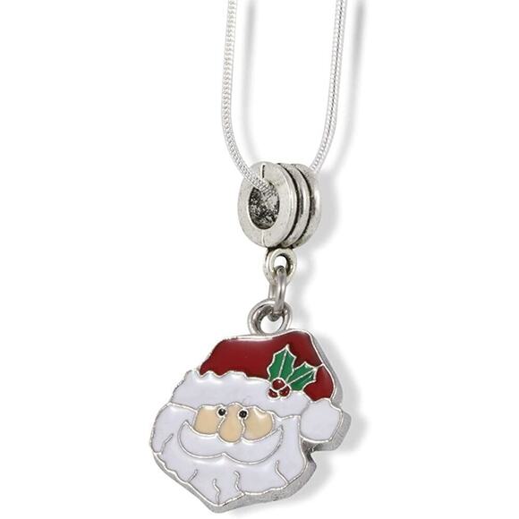 Santa Head Necklace - Christmas Noel St Nick Saint Nicolas - Picture 1 of 4